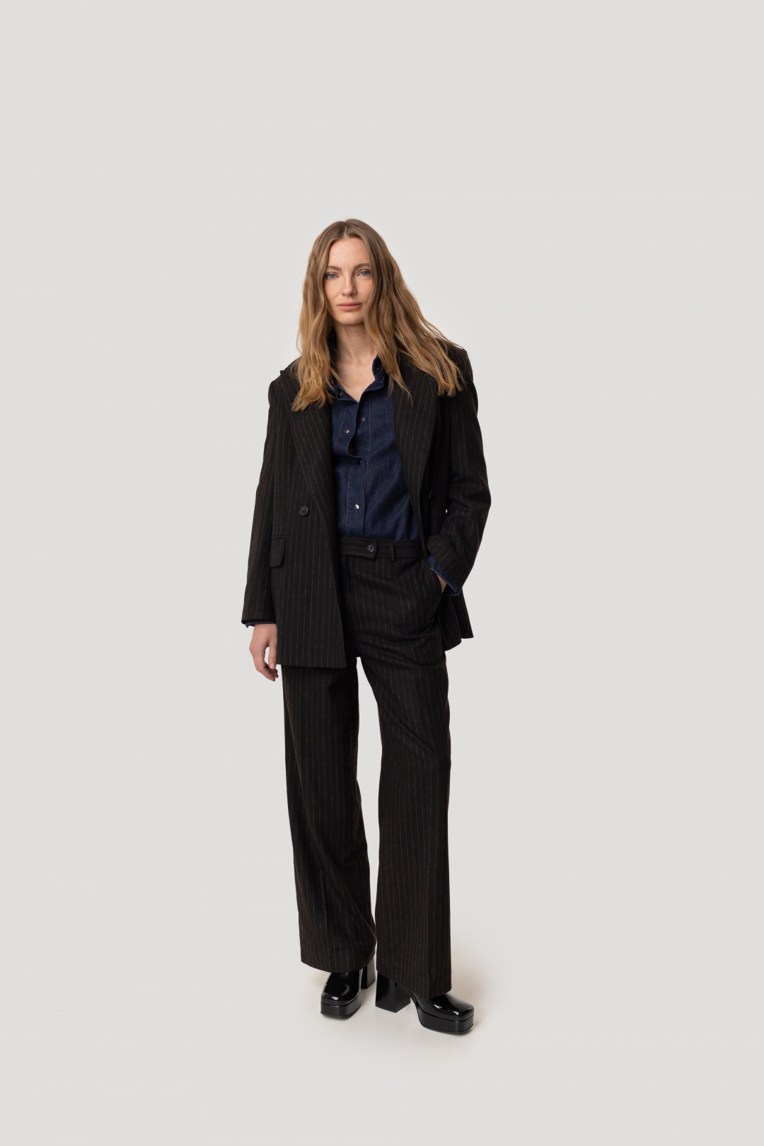 Classic Wide Suit Trousers by Inner Tiger on curated-crowd.com