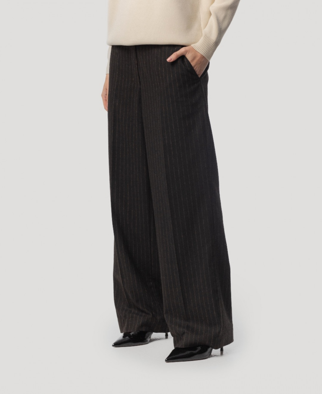 Classic Wide Suit Trousers by Inner Tiger on curated-crowd.com