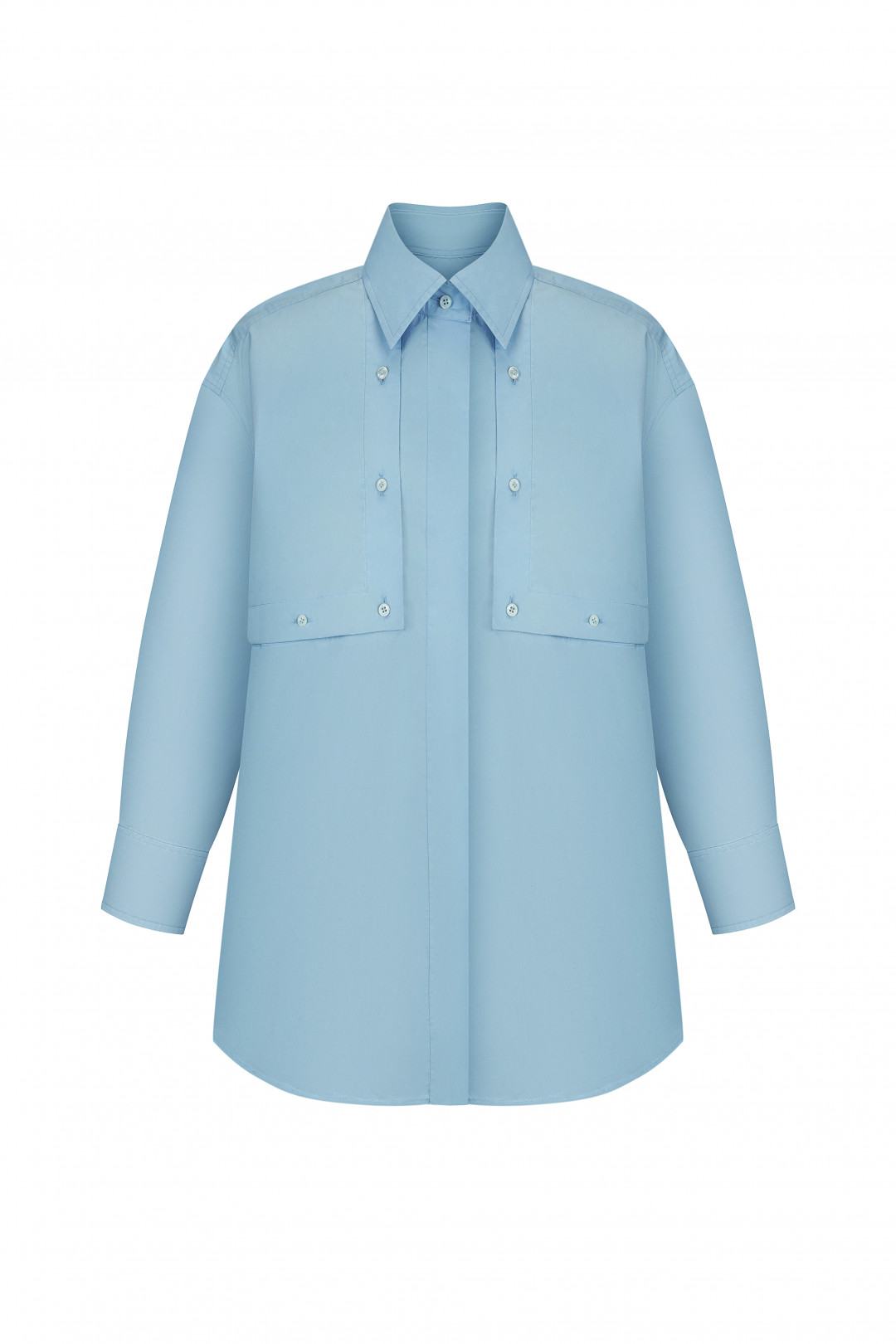 Flap Pocket Poplin Shirt by Inner Tiger on curated-crowd.com