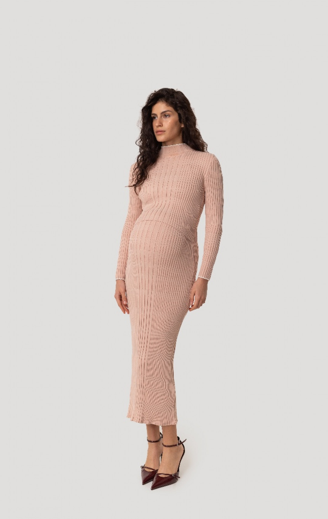 Vertical Knitwear Dress by Inner Tiger on curated-crowd.com