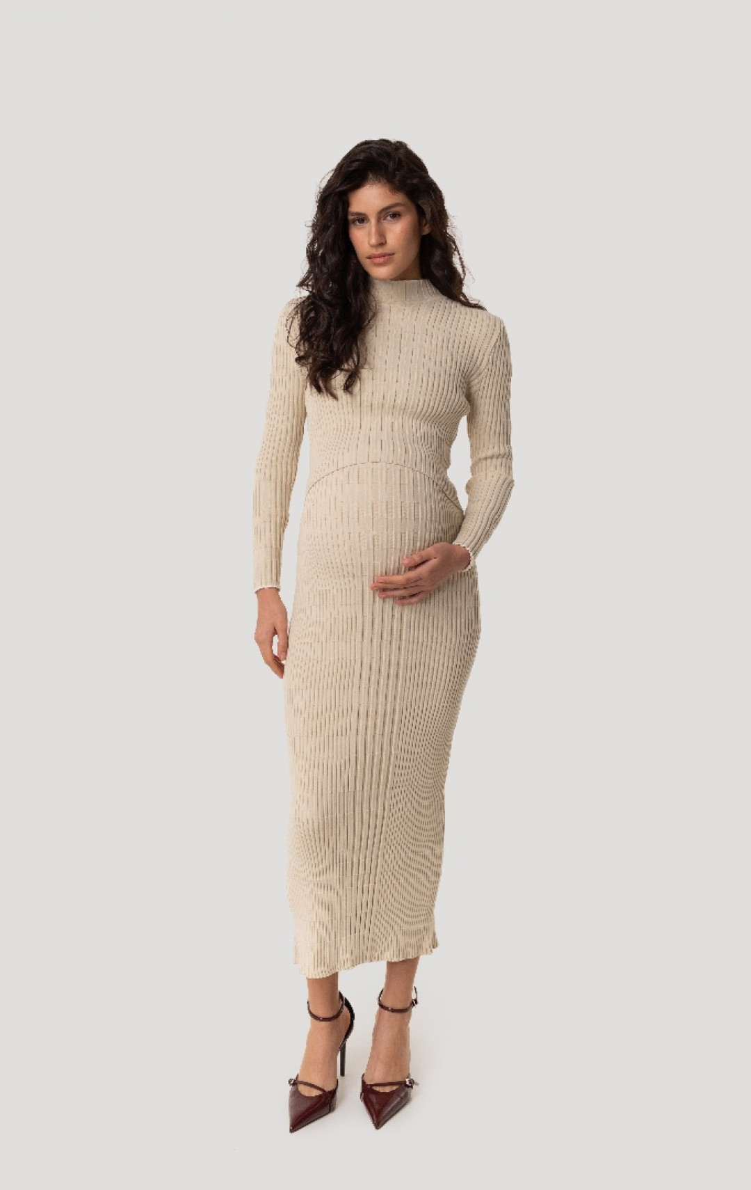 Vertical Knitwear Dress by Inner Tiger on curated-crowd.com