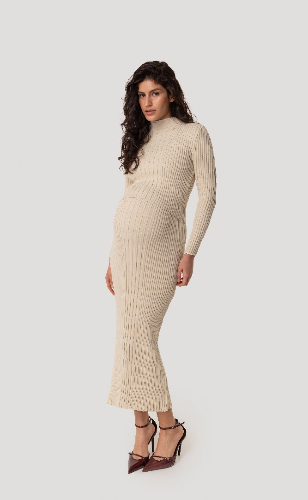 Vertical Knitwear Dress by Inner Tiger on curated-crowd.com