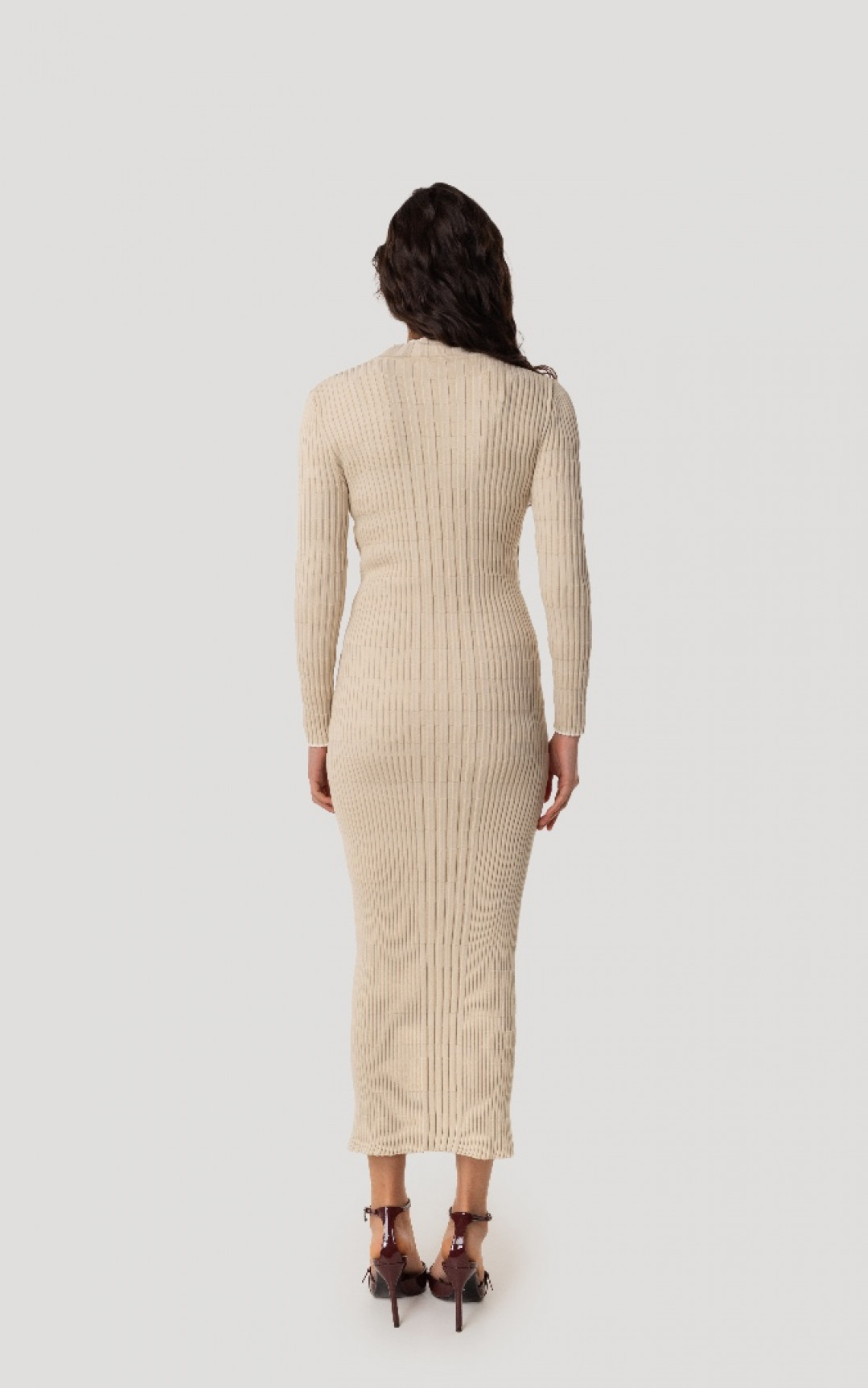 Vertical Knitwear Dress by Inner Tiger on curated-crowd.com