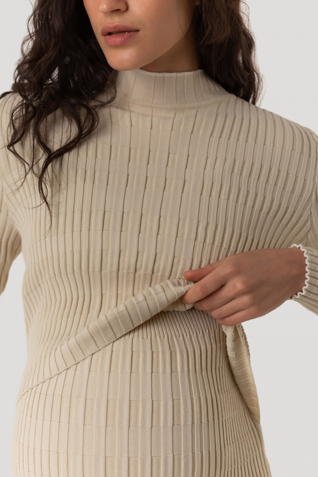 Vertical Knitwear Dress by Inner Tiger on curated-crowd.com