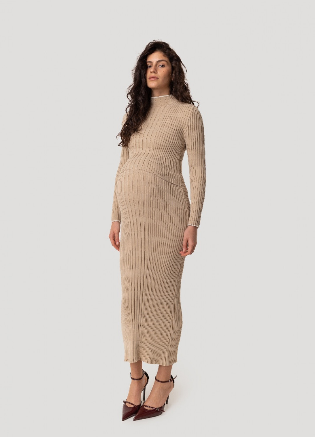 Vertical Knitwear Dress by Inner Tiger on curated-crowd.com