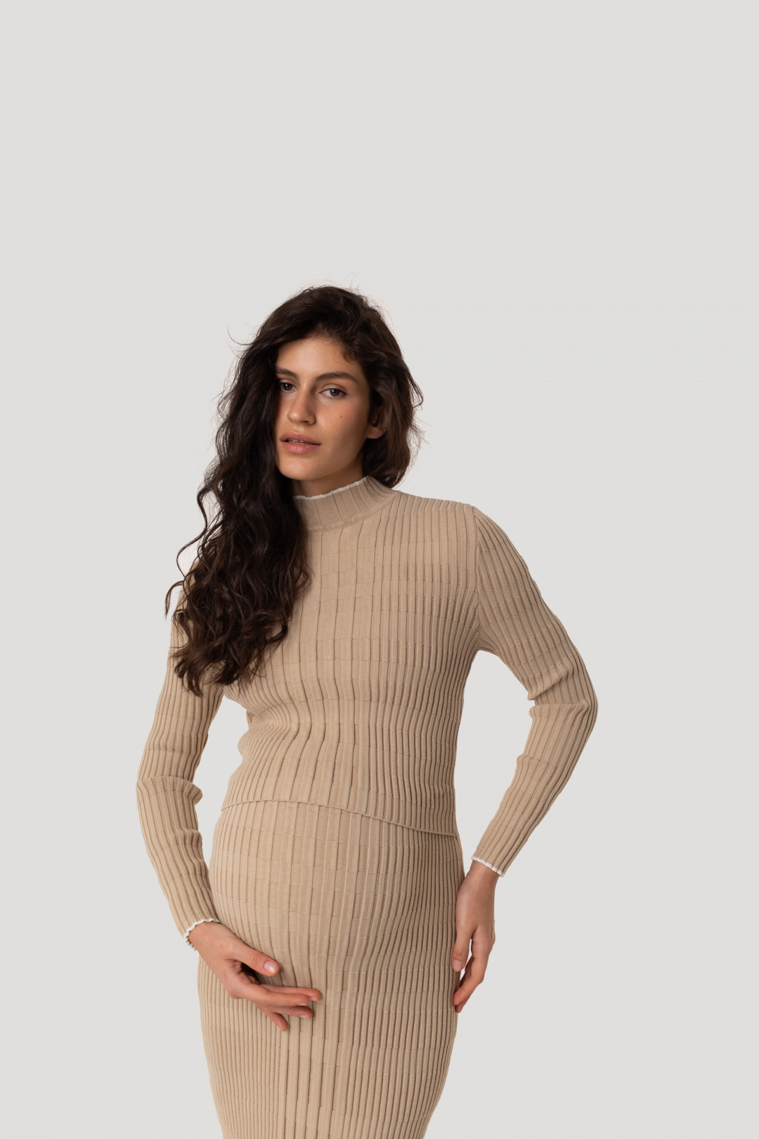 Vertical Knitwear Dress by Inner Tiger on curated-crowd.com