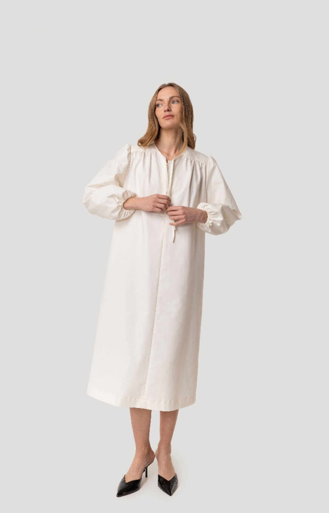 Ice-cream White Dress by Inner Tiger on curated-crowd.com