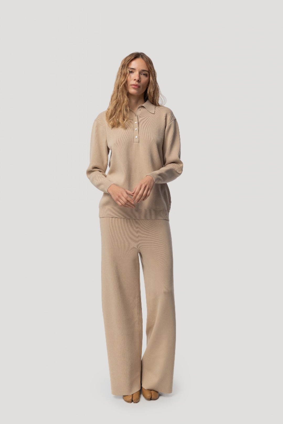 Straight Leg Knit Trousers by Inner Tiger on curated-crowd.com