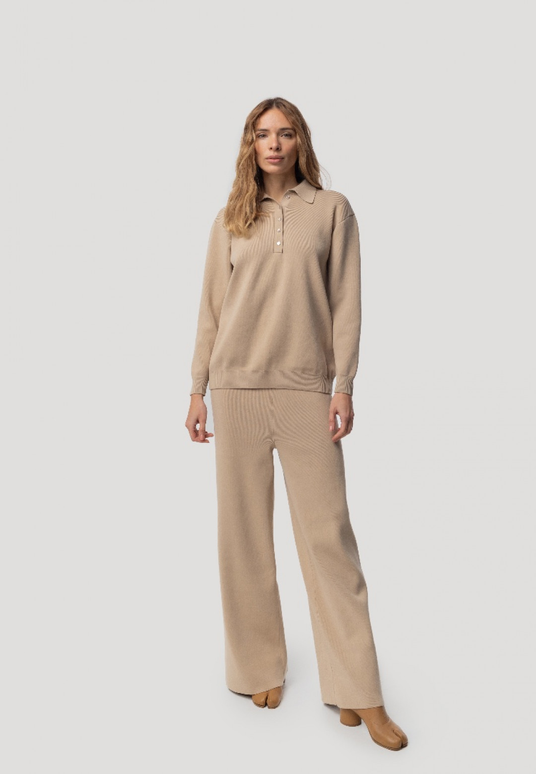 Straight Leg Knit Trousers by Inner Tiger on curated-crowd.com