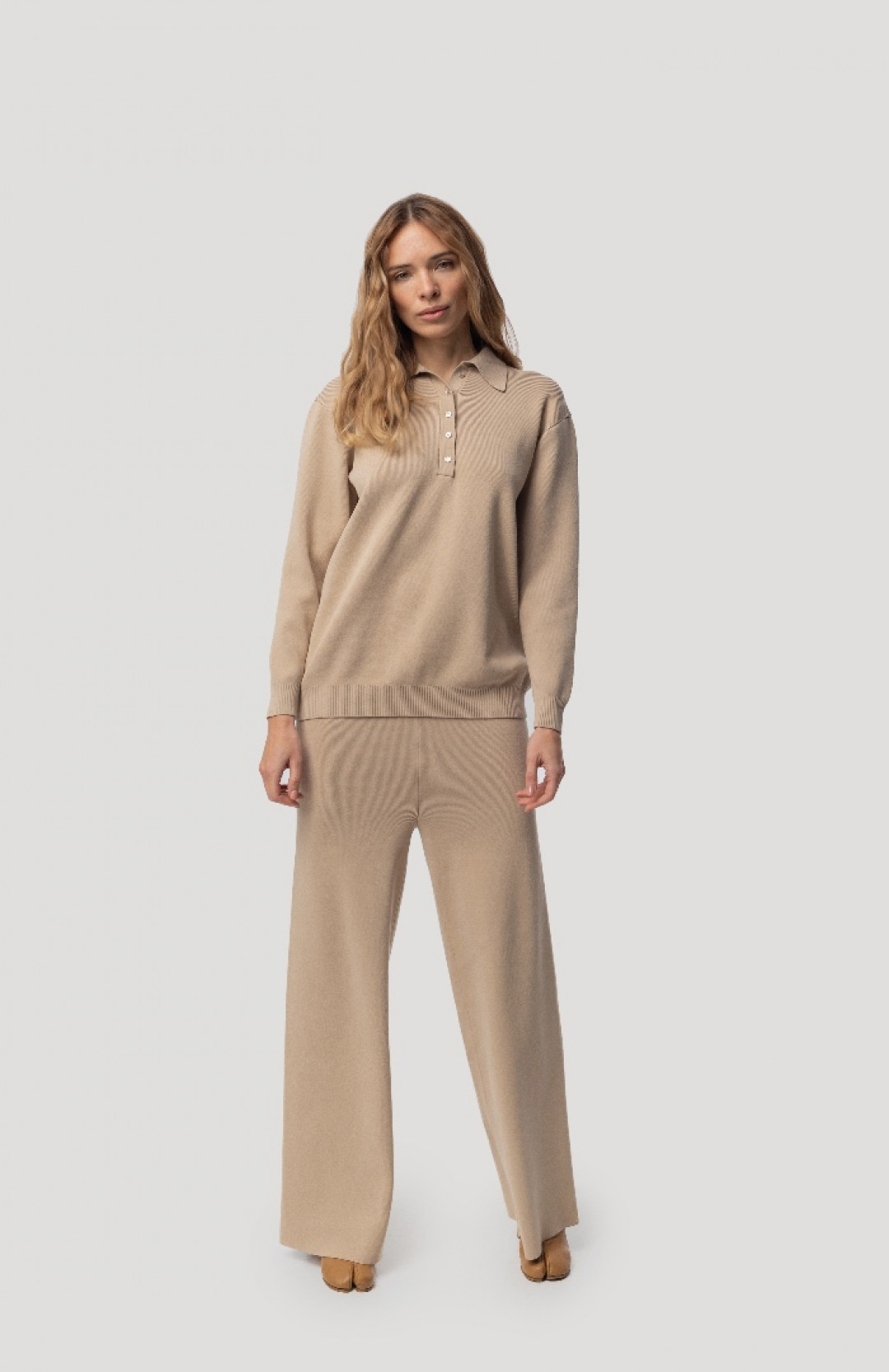 Straight Leg Knit Trousers by Inner Tiger on curated-crowd.com