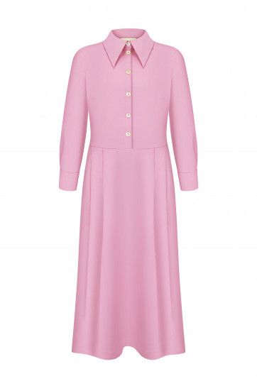 Powder Pink Dress by Inner Tiger on curated-crowd.com