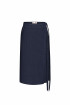 Wrap Midi Denim Skirt by Inner Tiger on curated-crowd.com