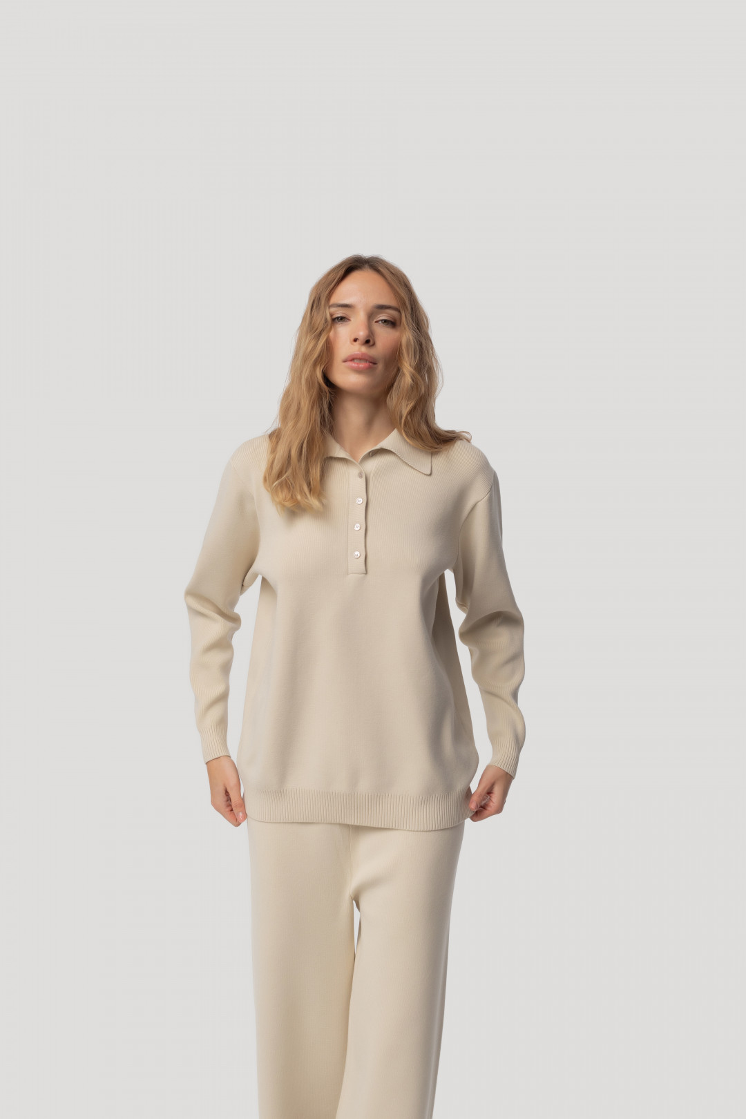Comfort Fit Polo Sweater by Inner Tiger on curated-crowd.com