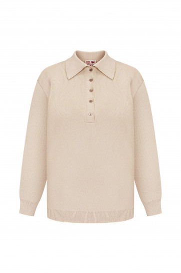 Comfort Fit Polo Sweater by Inner Tiger on curated-crowd.com