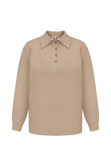 Comfort Fit Polo Sweater by Inner Tiger on curated-crowd.com