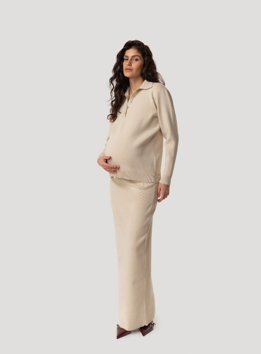 Comfort Fit Long Skirt by Inner Tiger on curated-crowd.com