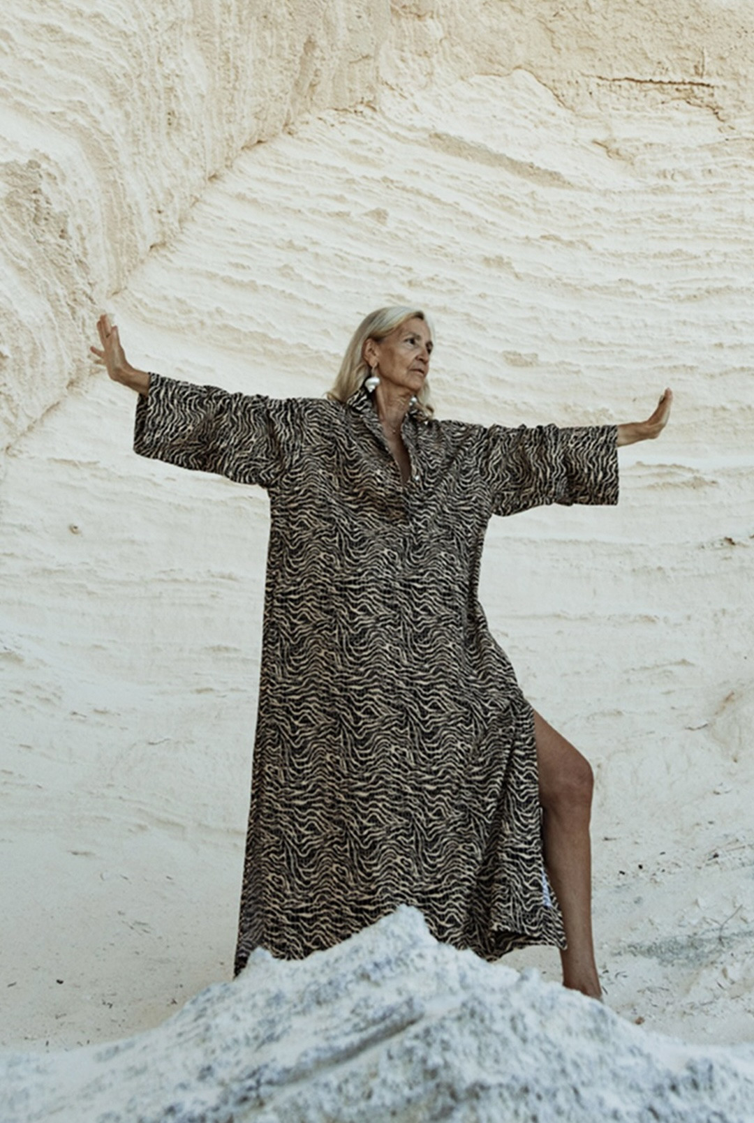 Saint Caftan in Animal Waves by Saint Holiday on curated-crowd.com