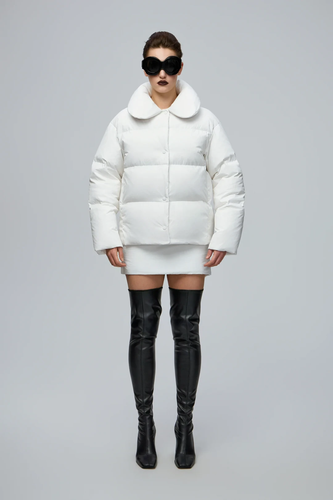 A4 White Puffer Jacket by THE WARM on curated-crowd.com