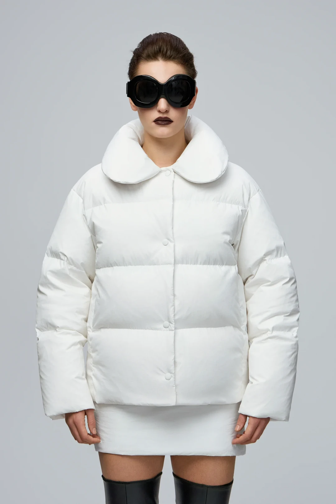A4 White Puffer Jacket by THE WARM on curated-crowd.com