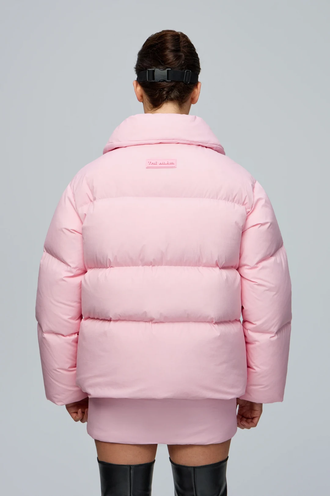 A4 Pink Puffer Jacket by THE WARM on curated-crowd.com