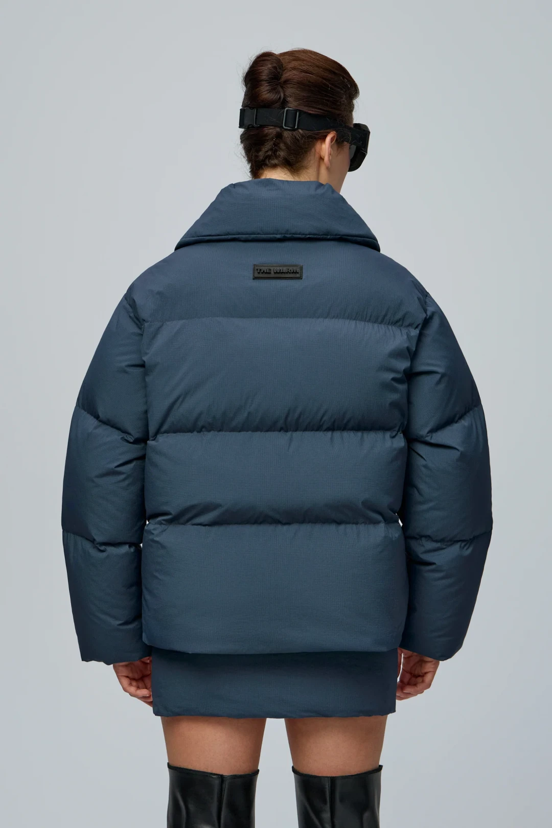 A4 Navy Puffer Jacket by THE WARM on curated-crowd.com
