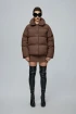 A4 Brown Puffer Jacket by THE WARM on curated-crowd.com