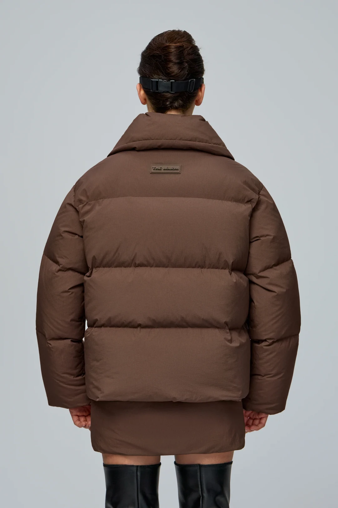 A4 Brown Puffer Jacket by THE WARM on curated-crowd.com