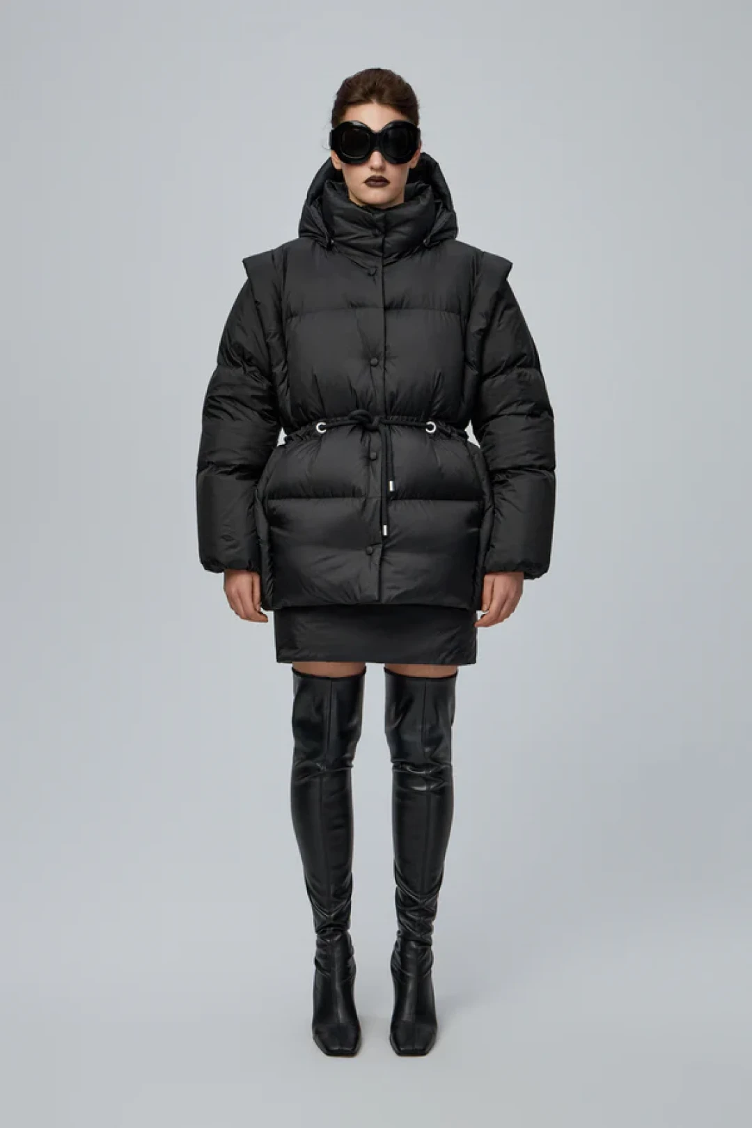 Puffer Vest Black Jacket by THE WARM on curated-crowd.com
