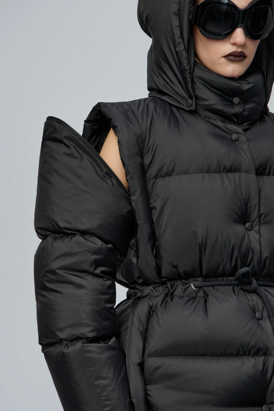 Puffer Vest Black Jacket by THE WARM on curated-crowd.com