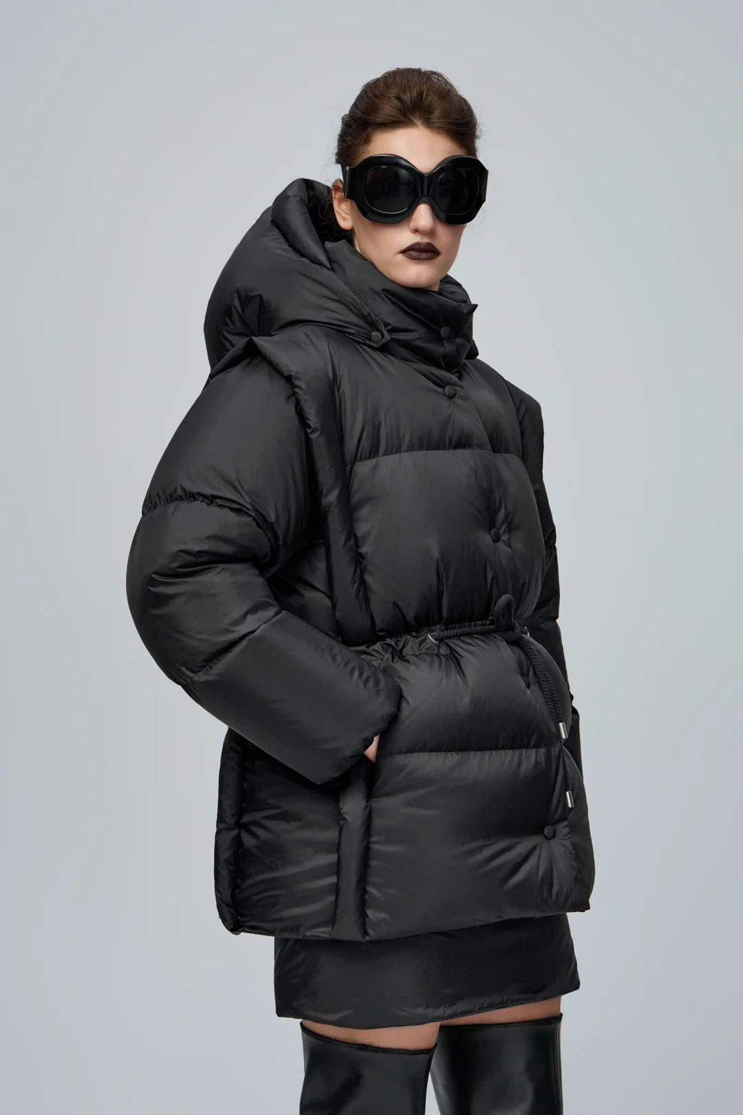 Puffer Vest Black Jacket by THE WARM on curated-crowd.com