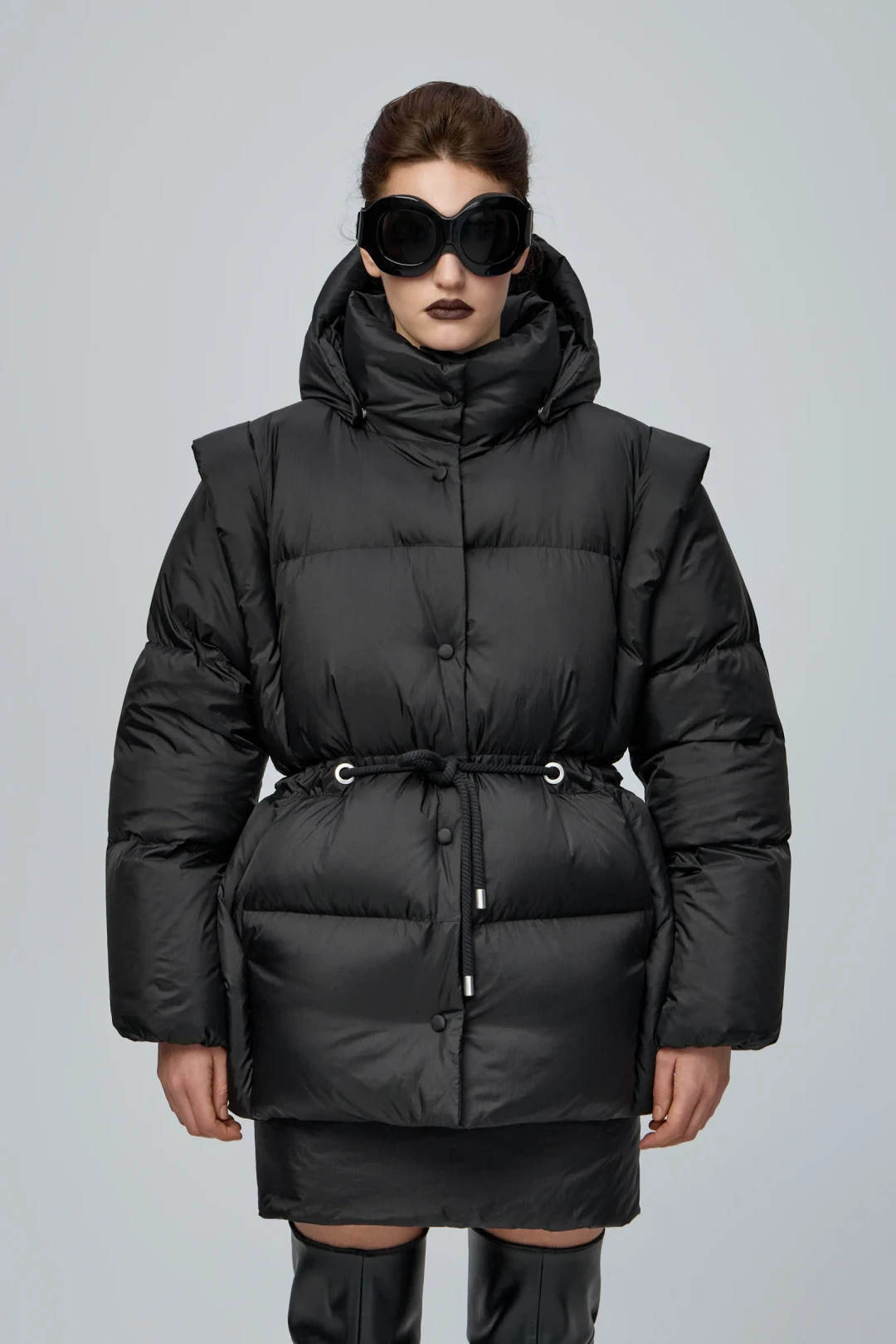 Puffer Vest Black Jacket by THE WARM on curated-crowd.com