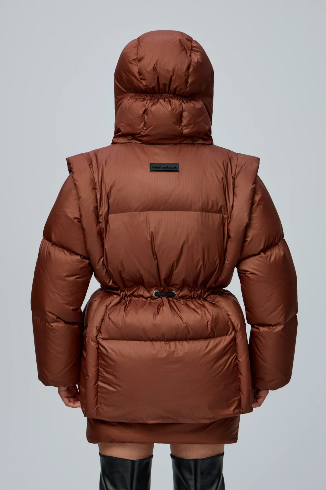 Puffer Vest Bronze Jacket by THE WARM on curated-crowd.com