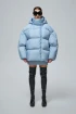 DNK Sky Blue Puffer Jacket by THE WARM on curated-crowd.com