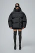DNK Black Puffer Jacket by THE WARM on curated-crowd.com
