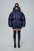 Marshmallow Navy Puffer Jacket by THE WARM on curated-crowd.com