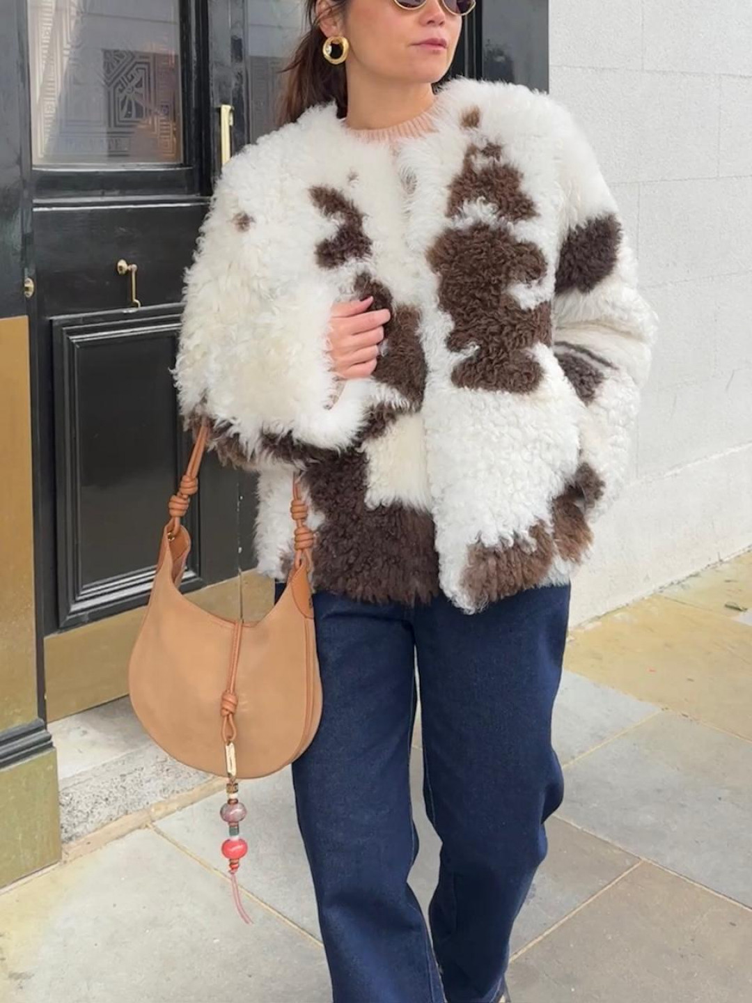 Boho Bag Small in Beige Suede by Folklore on curated-crowd.com