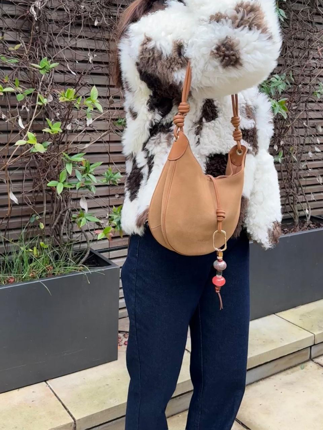 Boho Bag Small in Beige Suede by Folklore on curated-crowd.com