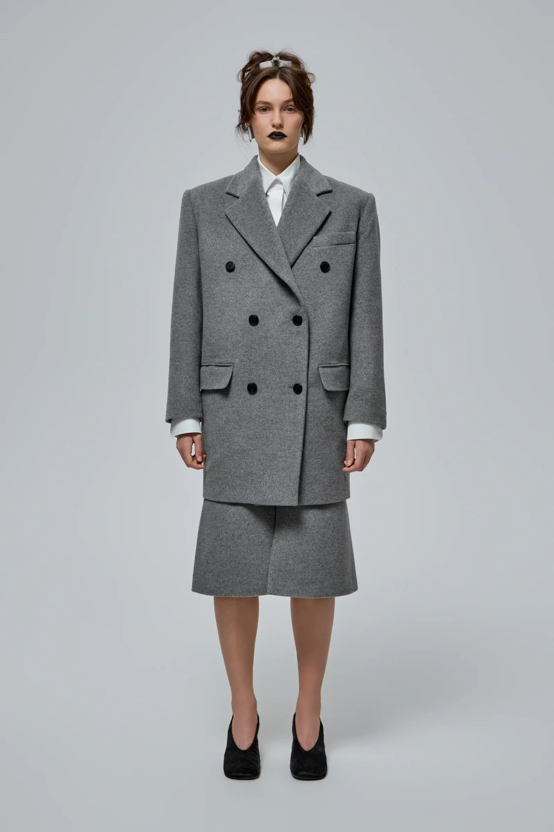 Yappi Jacket in Grey by THE WARM on curated-crowd.com