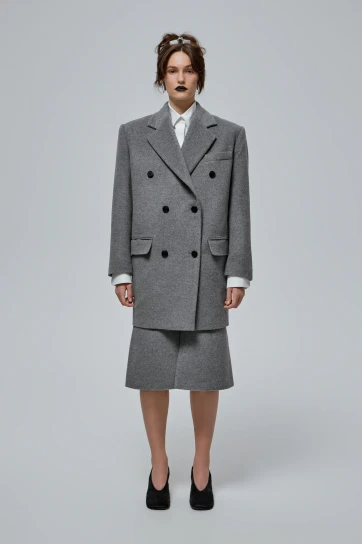 Yappi Jacket in Grey by THE WARM on curated-crowd.com