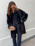 Vivage Toscana Shearling in Black by Curated Crowd Collective on curated-crowd.com