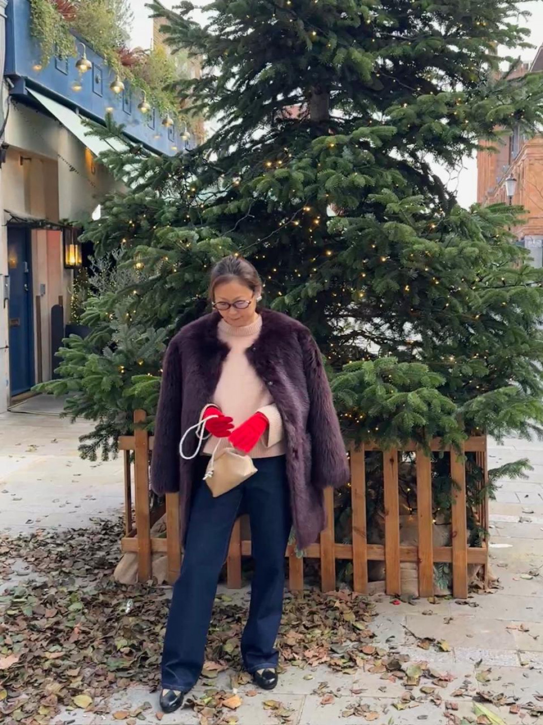 Vivage Toscana Shearling in Bordo by Curated Crowd Collective on curated-crowd.com