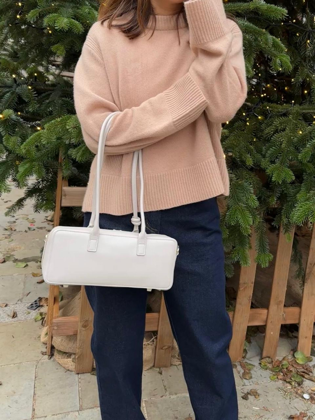 Small Work Bag in Dirty White Leather by Folklore on curated-crowd.com