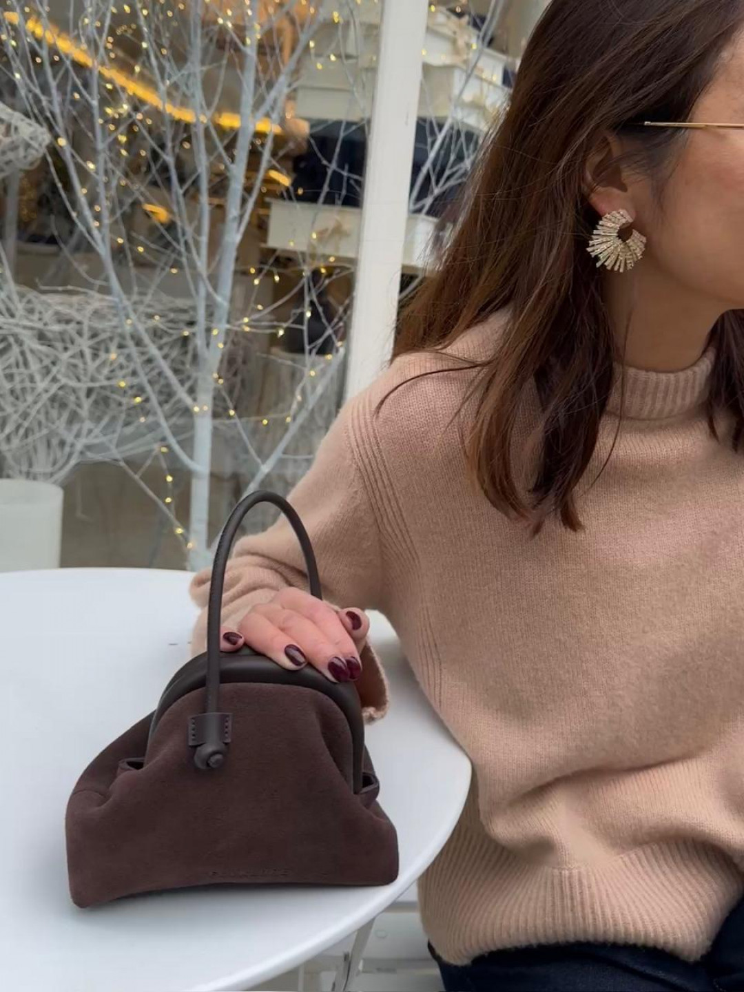 Small Money Bag In Suede by Folklore on curated-crowd.com