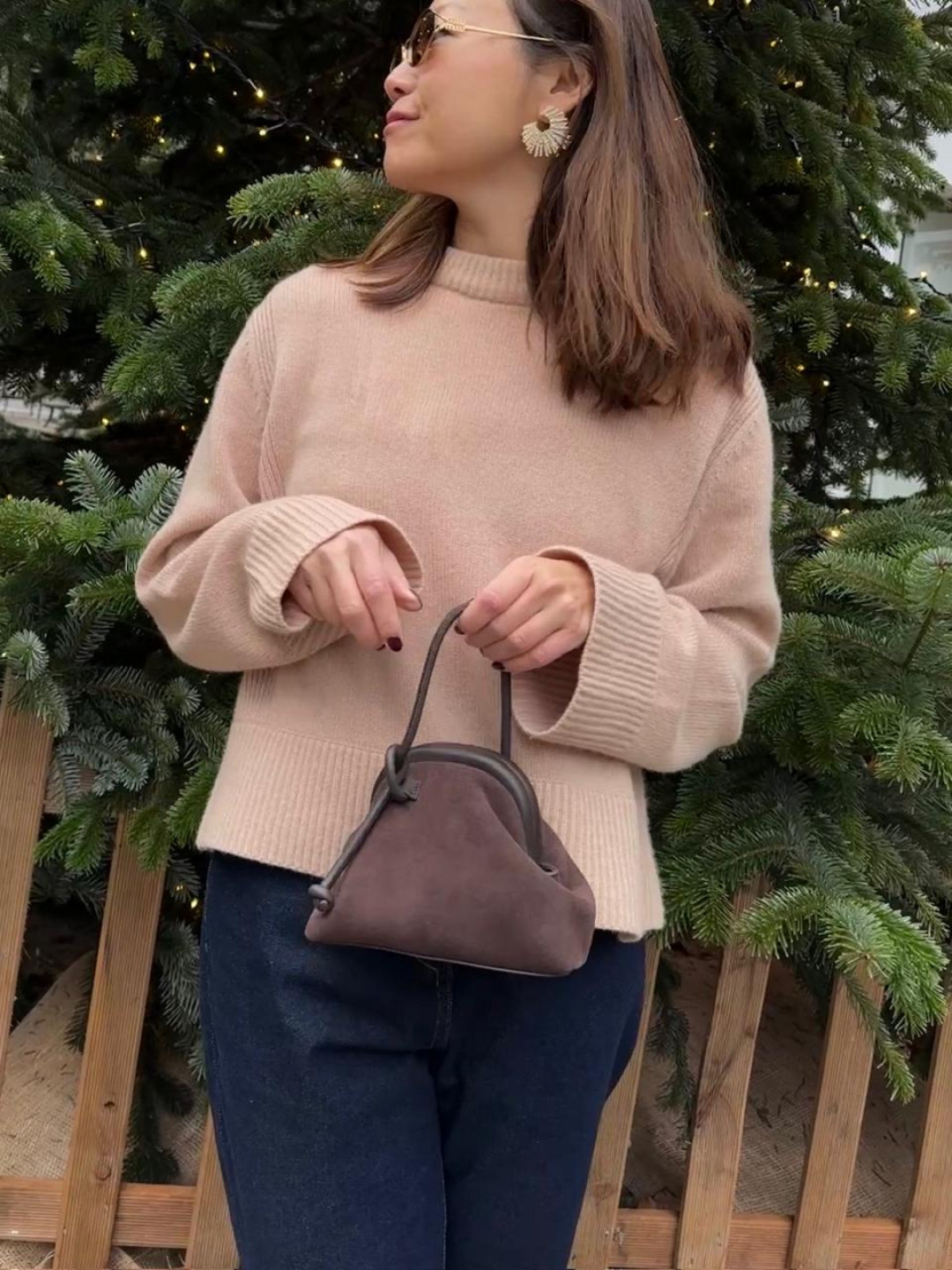 Small Money Bag In Suede by Folklore on curated-crowd.com