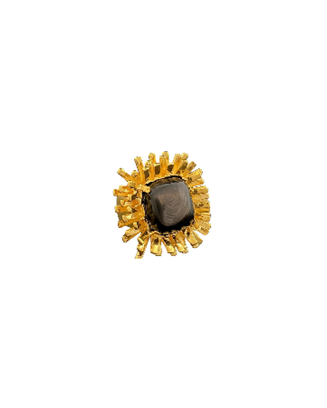 Obsidian Set Urchin Ring by Tay Jewellery on curated-crowd.com