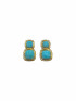 Two Stone Cushion Shape Amazonite 'Double wire' Eardrops by Tay Jewellery on curated-crowd.com