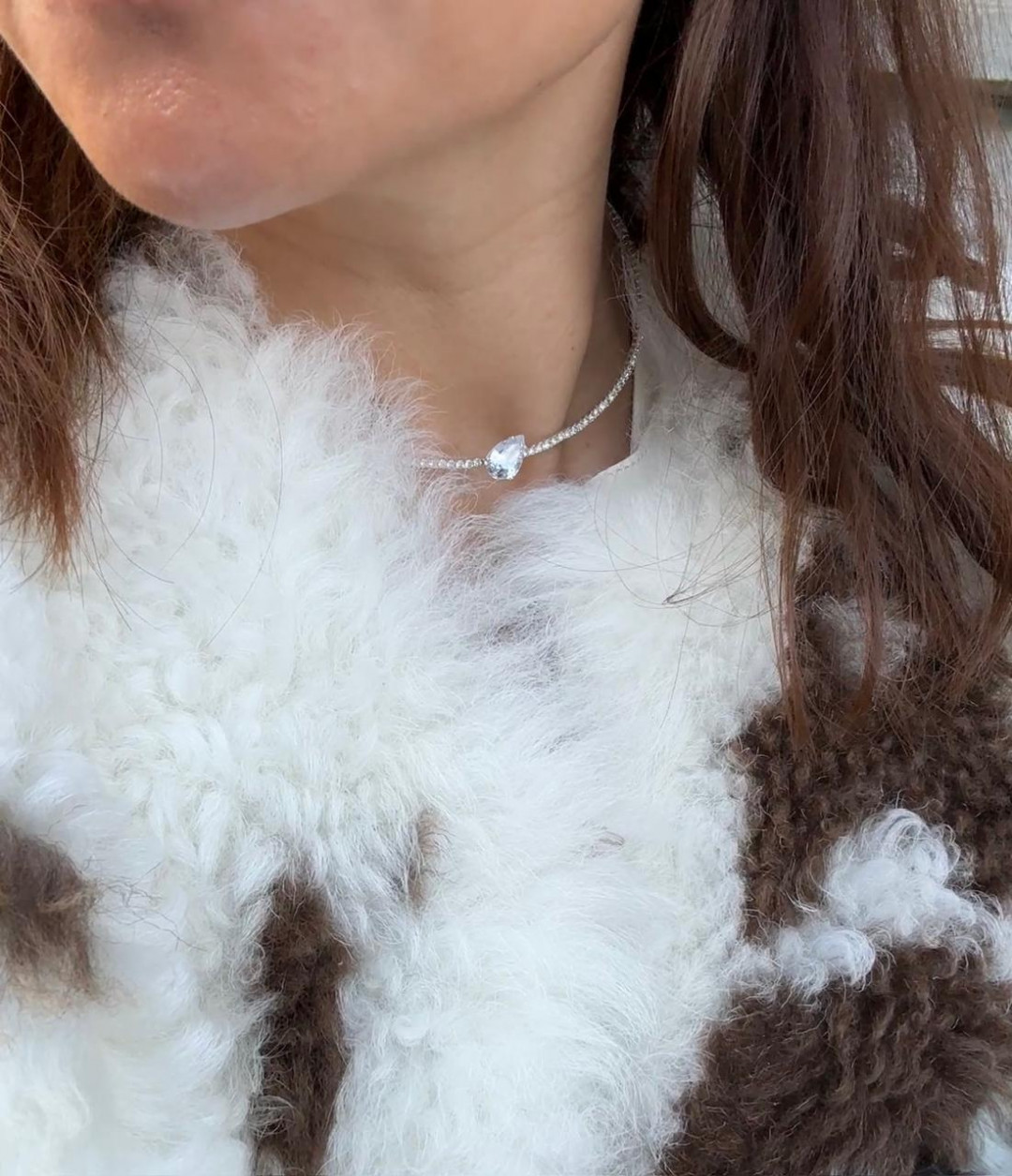 Resurrection Choker Silver and White by Talita London on curated-crowd.com
