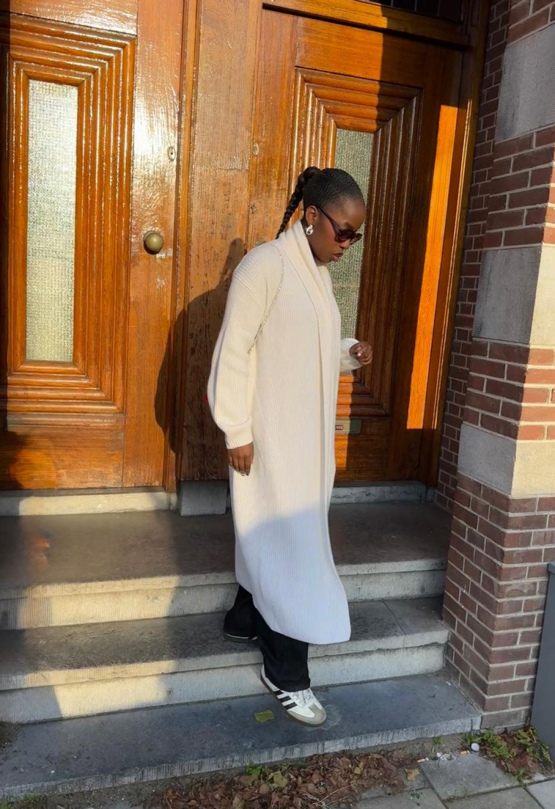 Ribbed Cashmere Coatigan in Snow by LOOP Cashmere on curated-crowd.com