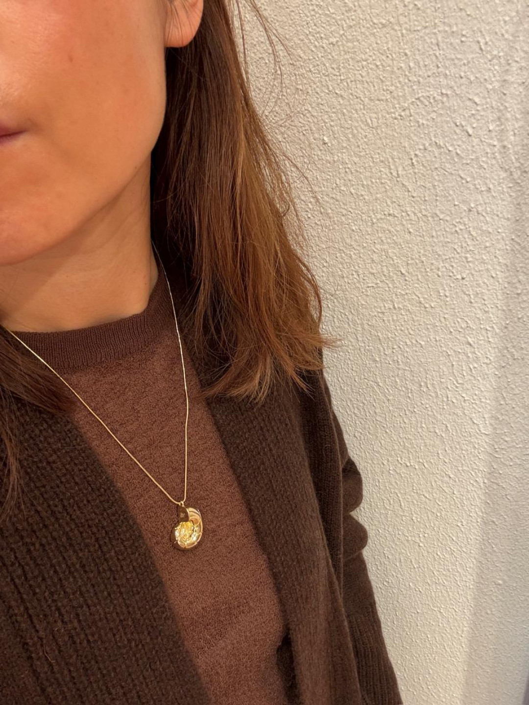 Snail Gold Pendant by Studio Liberté on curated-crowd.com