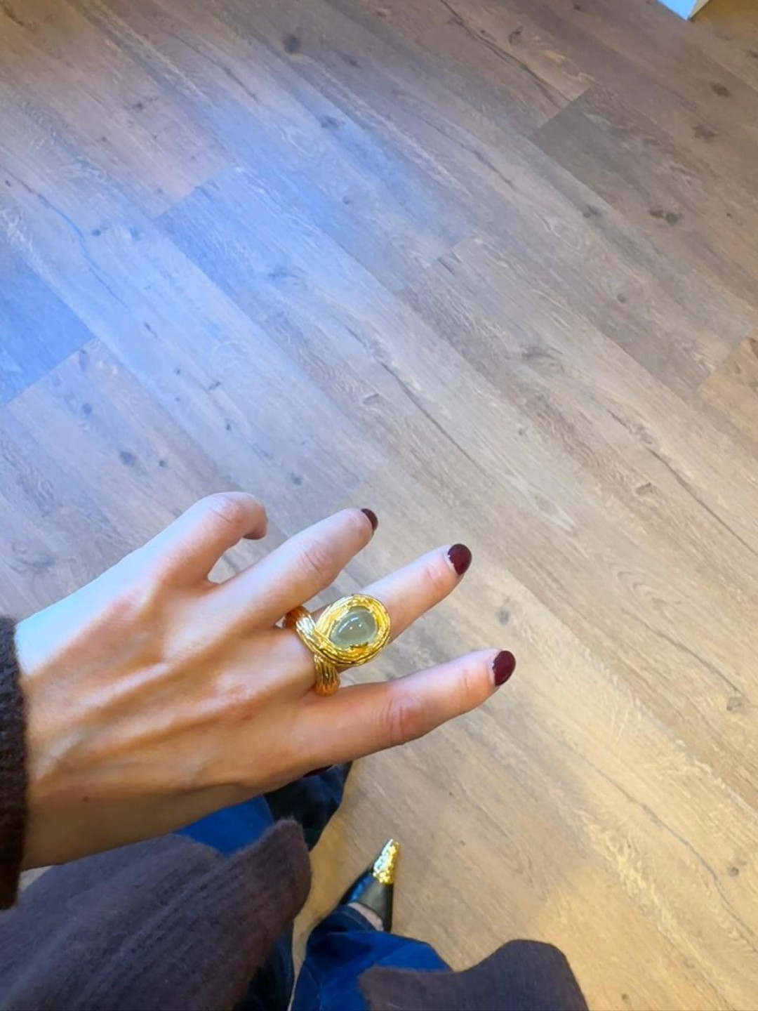 Prehnite Set Talia Ring by Tay Jewellery on curated-crowd.com